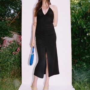 Zara black halter dress
